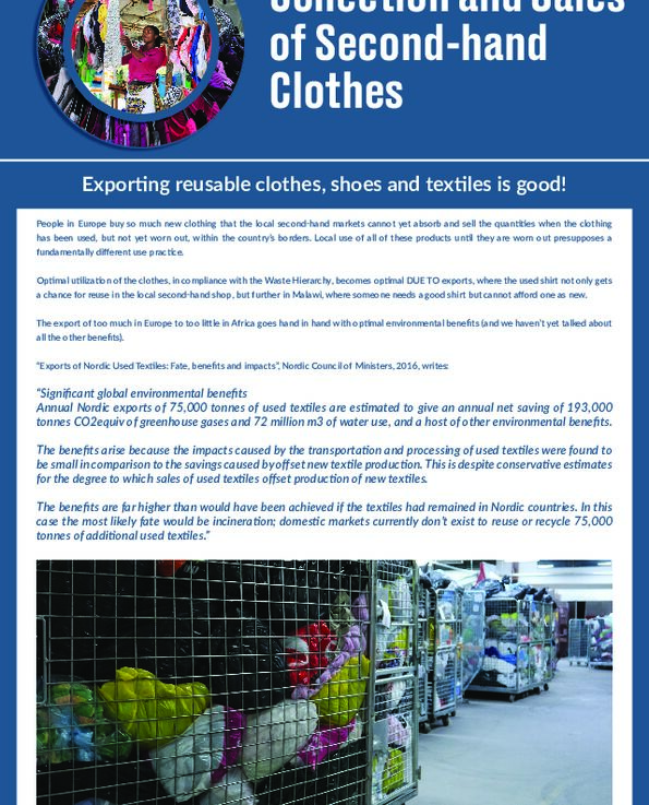 Exporting reusable clothes is good