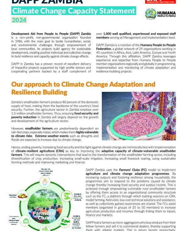DAPP Zambia Climate Change Capacity Statement