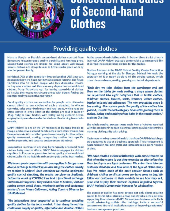 Providing quality clothes
